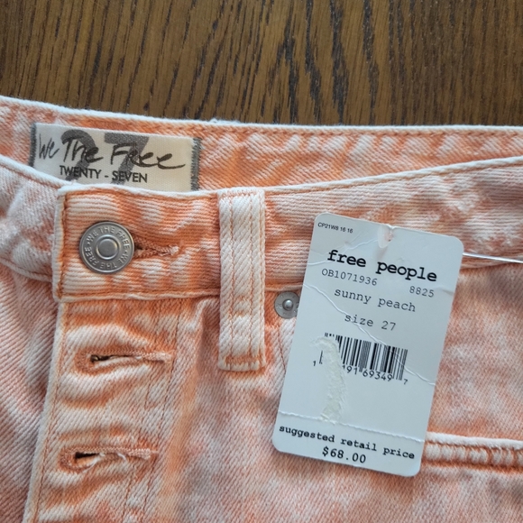 Free People Romeo Rolled jean shorts in Orange - Picture 6 of 8